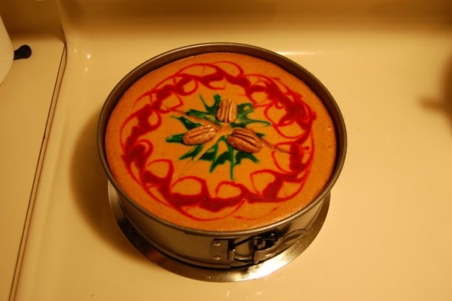 Pumpkin Maple Pecan Christmas cheesecake