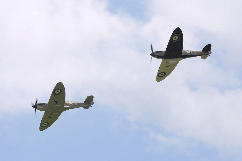 Spitfires fly by