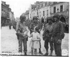 Four US officers and a local girl